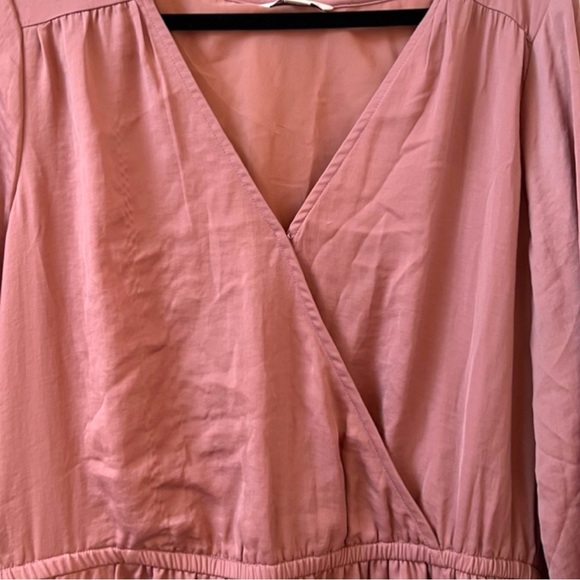 AMERICAN EAGLE - Silky Pink Mini Dress with Elastic Waistband - Picture 5 of 14